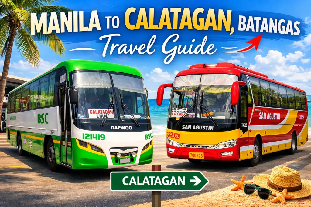 How to go to Calatagan from Manila by bus via San Agustin and BSC transport