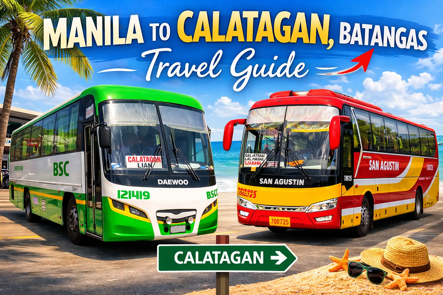How to go to Calatagan from Manila by bus via San Agustin and BSC transport