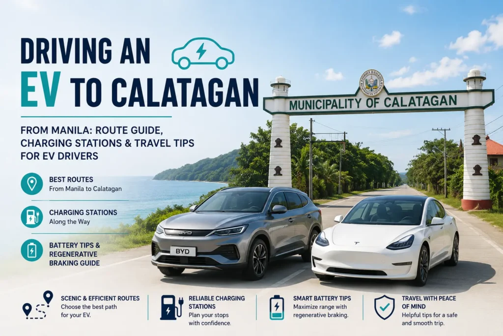 driving an ev to calatagan from manila