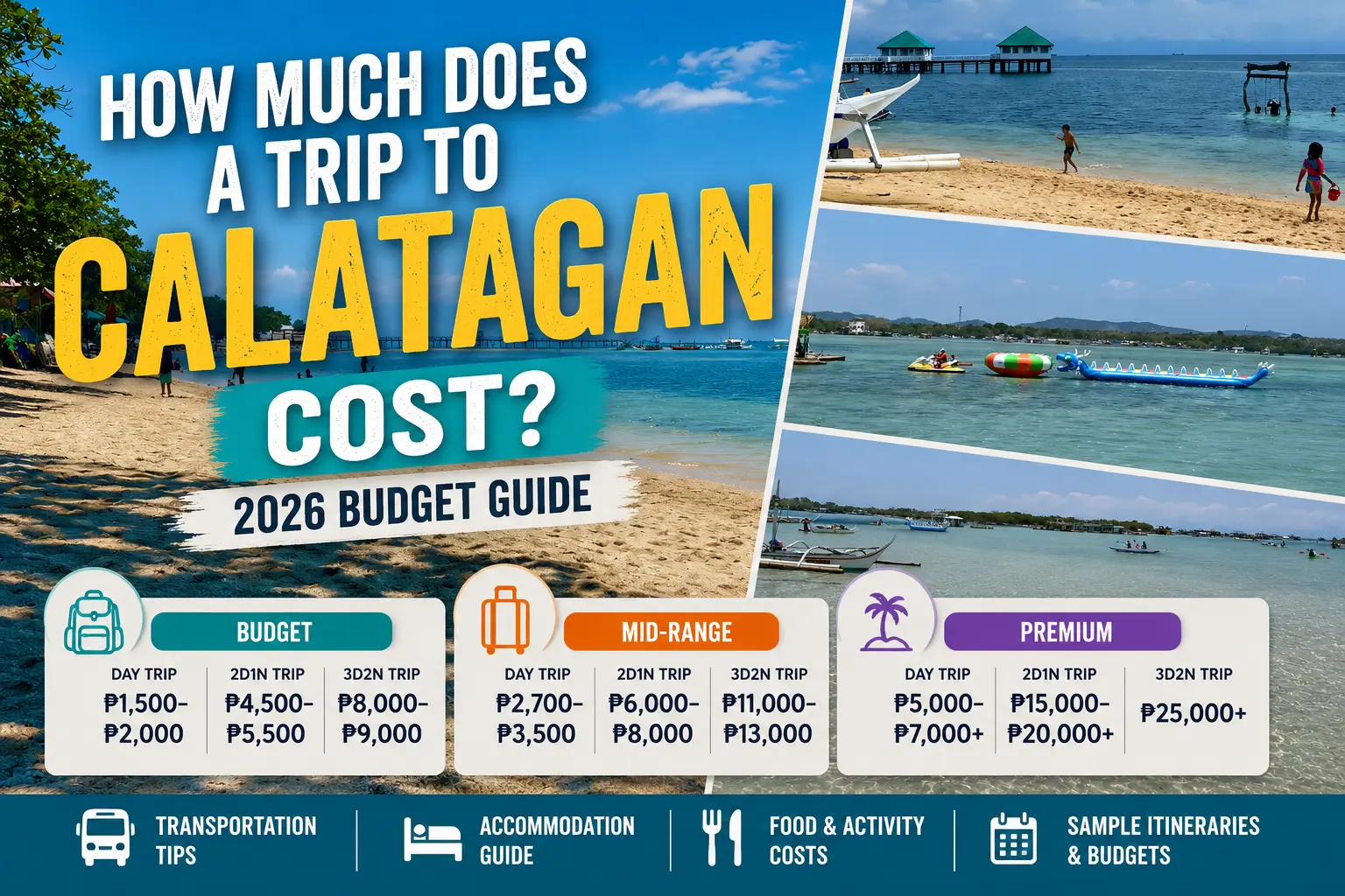 how much does a trip to Calatagan cost