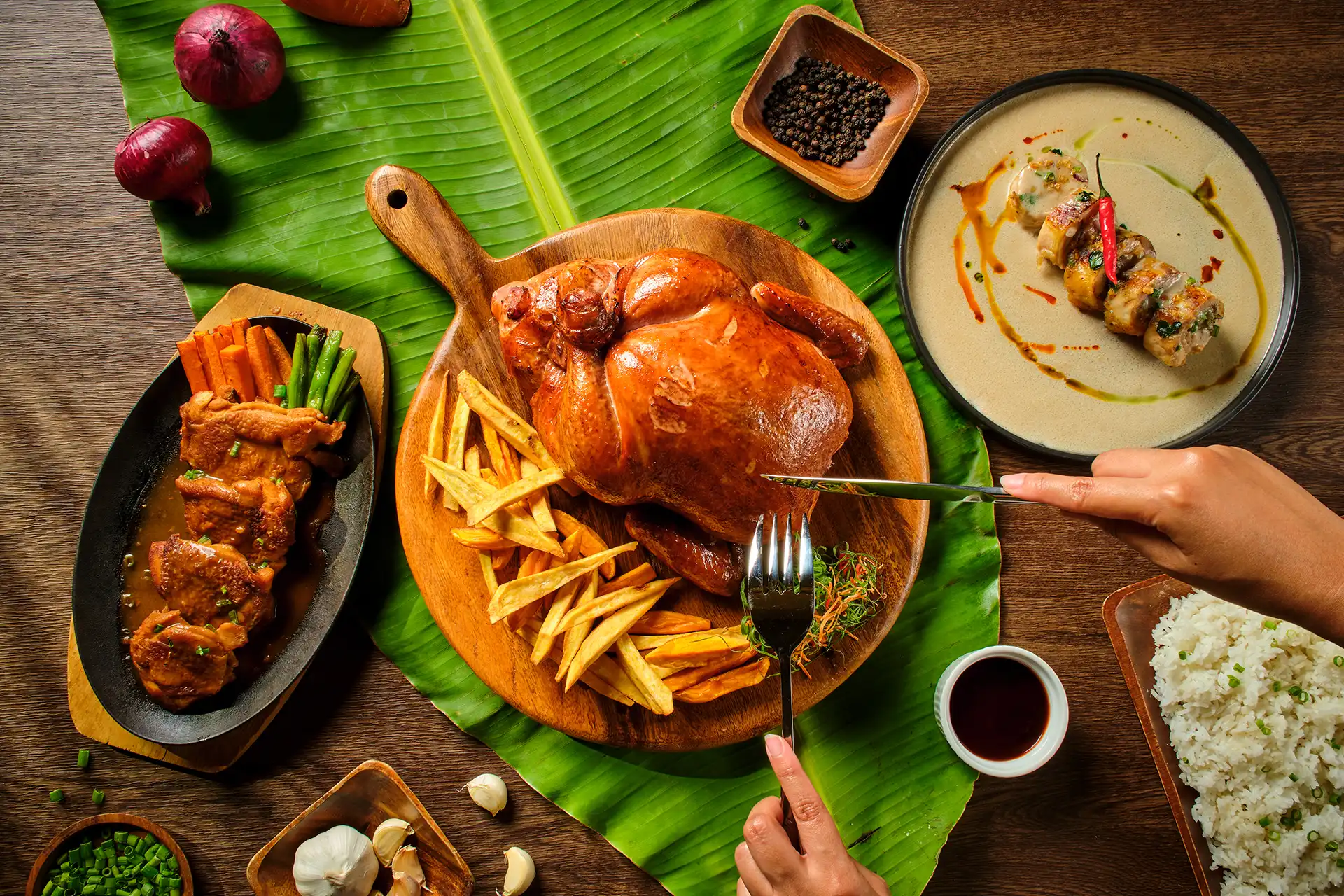 Food presented in the official Mamser Calatagan dining gallery