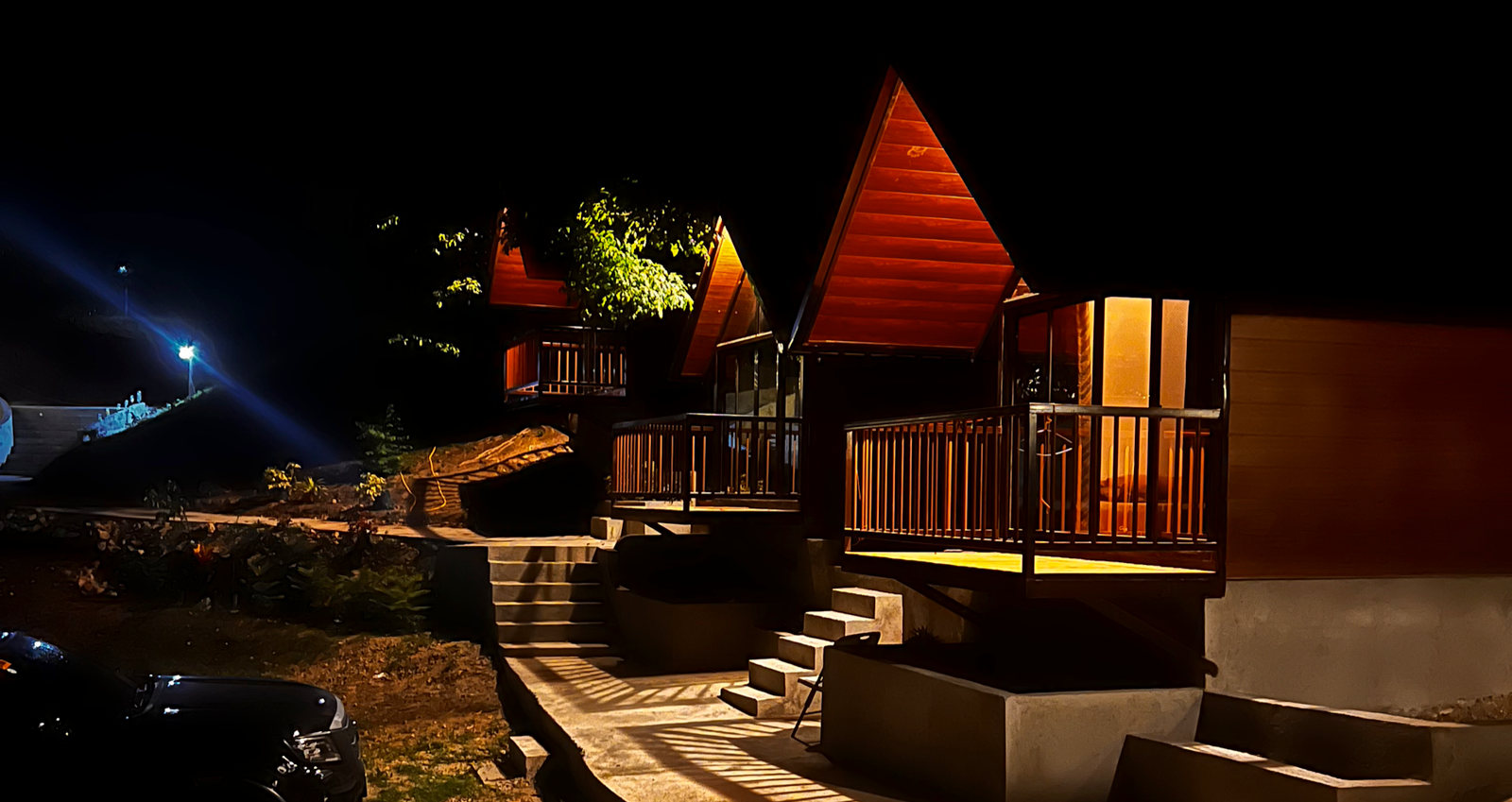 Exterior of a standard glamping cabin at Unwind Calatagan Leisure Farm